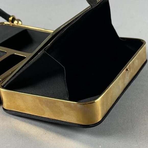 1960s Handmade Minaudiere Box Purse Compact with Metal Flowers & Birds - Vintage - Picture 6 of 9